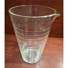 Vintage Rare Baby All Glass Measuring Cup Pitcher 16oz 