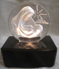 Danbury Mint Crystal Paperweight Mary & Jesus with Light Base VGC  picture
