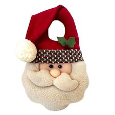 Christmas Santa Door Hanger Wall Decor by Kohl’s Holiday Festive Sherpa Plush picture