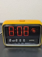 LUMITIME KT-10A Yellow Digital Alarm Clock Working Tested Vintage 1970s JP Rare picture