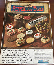 1966 VTG Pepperidge Farms Party Cheese Bread Bite Size Food Ad picture
