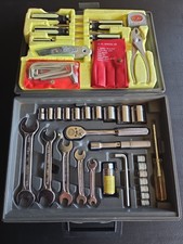 COMPLETE Vintage 60 Piece Indestro Socket Wrench & Tool Set USA INL-87 MADE USA picture
