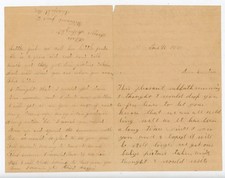 1881 Handwritten Family Letter to Grandma Baby Maggie Albright Clearfield PA picture