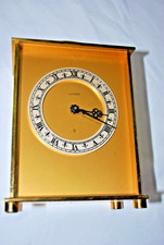 LUXOR STUNNING VINTAGE SWISS 8 DAY DESK CLOCK WORKING READ picture