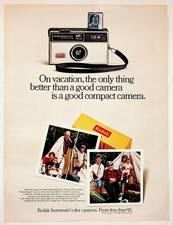 Vintage 1960s Kodak Instamatic 124 Camera Print Ad Original Ephemera picture