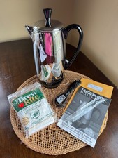 MUST SEE VINTAGE FARBERWARE SUPER FAST AUTO 12 CUP PERCOLATOR FCP-412+FILTERS++ picture