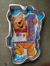 90s Disney Winnie the Pooh #1 Wilton Cake Pan 1 Year Old 1st Birthday 2105-3003 picture
