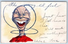 1907-10's THE WAY I FEEL CHINESE STEREOTYPE WRITE AWAY ANTIQUE POSTCARD picture