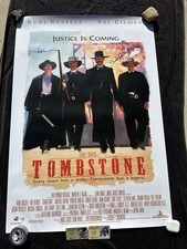 Val Kilmer Bill Paxton Dual Signed 27x40 Tombstone Poster Celebrity Authentics picture