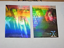 1996 Topps X-Files Season 3 Complete 2 Card HOLOGRAM INSERT SET picture