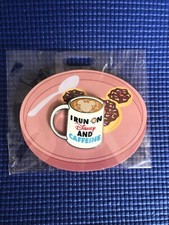 ''I Run on Disney and Caffeine'' Coffee Cup ~ Disney Store Flair Pin ~ New picture