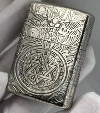Constantine Guardian Angel wings zippo Lighter Silver 5 Sides In a New Box picture