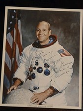 RON EVANS signed Photo APOLLO 17 NASA Moon ASTRONAUT original 8.5x10 NASA Litho picture