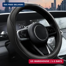 Ouzorp Car Steering Wheel Cover, Microfiber Leather Steering Wheel Covers with A picture