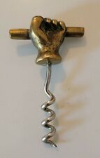 Antique Brass Figural Hand w/Baton Corkscrew picture