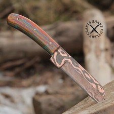 2 pic Beautiful Copper Custom Handmade Damascus 10 inches knife stone handle picture