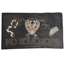 VTG 1993 Taz No Solicitors Rubber Doormat Warner Bros Plasticolor Looney Tunes picture