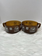 2 Vintage Anheuser Busch Eagle Snacks Plastic Snack Cup Bowl Beer Budweiser  picture