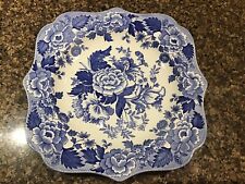 The Spode Blue Room Garden Collection British Flowers -  Rosa Plate England 9.5” picture