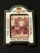 Vintage 1926 Philadelphia Sesqui-Centennial Expo Fair Enamel Frame Miniature picture