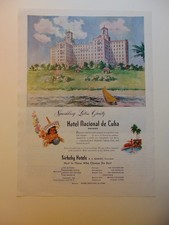 1946~Hotel Nacional de Cuba Havana~ vintage print ad picture