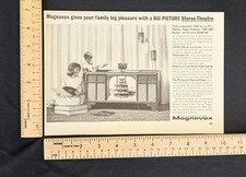 Vintage 1963 Magnavox Big Picture Stereo Theatre B&W Print Ad Half Page picture