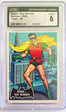 Topps 1966 Batman Robin - Boy Wonder #2 CGC 6 Graded Non-Sport Card picture
