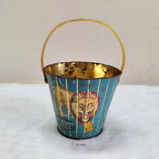1940 Vintage Lion Graphics Dr Writers Sweet Toffees Advertising Tin Bucket TI455 picture
