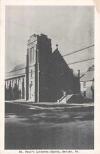 St. Paul's Lutheran Church Hawley Pennsylvania PA c1940 Postcard picture