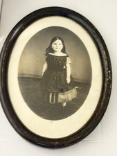 Antique Victorian Gothic Little Girl Unidentified-New England-Heavy Wear Frame picture