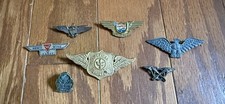 Vintage Lot Of 7 Metal Aviator Wings and Pins. picture