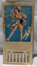 1953 Vintage Pin Up Calendar, 
