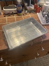Vintage  Aluminum 9” X 13” Baking Cake Pan with Snap on Plastic lid Made USA picture