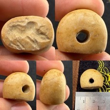 Wonderful Old  Ancient Intaglio Seal Stone stamp Bead Old Piece picture