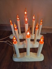 vintage candelabra 5 Light, 3 Light, 3 Light , Flickering Orange Halloween Light picture