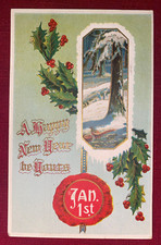 JOHN'S DEALS  - US - VINTAGE 1912 EMBOSSED NEW YEAR'S POSTCARD - WAUSAU, WIS picture