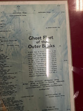 Ghost Fleet of the Outer Banks Framed Map North Carolina United States 1970 picture