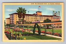 Los Angeles CA-California, The Ambassador Hotel, Advertising Vintage Postcard picture