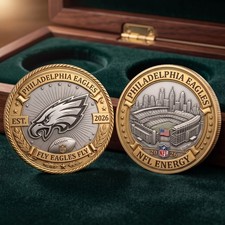 Philadelphia Eagles 2026 Commemorative Coin Fly Eagles Fly Fan Gift picture