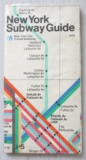 Vintage 1976 New York City Subway Map Massimo Vignelli MoMA picture
