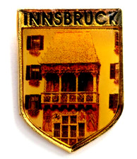 Innsbruck Austria Goldenes Dachl Golden Roof Landmark Tyrolean Souvenir Pin AT picture