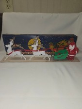 Vtg 1950s ROSBRO Rosen THE SANTA CLIPPER Sleigh Reindeer w/ Box 16