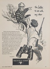 1958 Print Ad Bausch & Lomb Binoculars Hunters & Rifle with Scope Rochester,NY picture