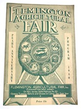 1940 Flemington Agricultural Fair Program Booklet NJ History Stunt Drivers Ads picture