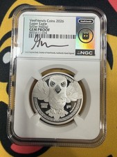 VERY RARE VeeFriends AUTO Eager Eagle .999 SILVER Medal Coin- AUTO BY GARY VEE picture