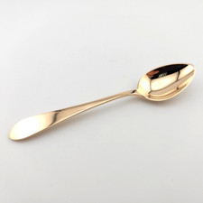 Rare 14K Yellow Gold Smith.Patterson.Co Solid Demitasse or Baby Dessert Spoon picture