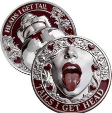 Funny Heads or Tails Coin - Heads I Get Tail, Tails I Get Head - Valentine Gift picture