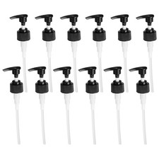 12Pcs Liter Pump Dispenser 28/410 Universal Shampoo Container Pump Black picture