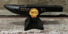 SHELL Gasoline & Oil Heavy 1927 Cast Iron Anvil, 9” Long picture