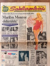 Rare Turkish Saklambac Newspaper Marilyn Monroe Vintage 1982 Original Gazette picture